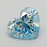Fantastic Of 1.02 CT Heart Shape Fancy Vivid Blue Color VS2 Clarity Moissanite Diamond For Plain Gold