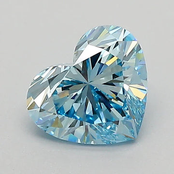Fantastic Of 1.02 CT Heart Shape Fancy Vivid Blue Color VS2 Clarity Moissanite Diamond For Plain Gold