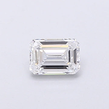 Fine Of 0.41 CT Emerald Shape D Color VS1 Clarity Lab Grown Diamond For First Rain