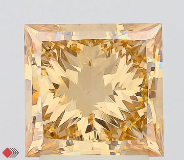 Top Quality 3.00 CT Princess Shape Fancy Intense Yellow Color VS1 Clarity Moissanite Diamond For Engagement Ring
