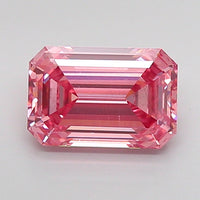 Latest Of 2.05 CT Emerald Shape Fancy Vivid Pink Color VS2 Clarity Lab Grown Diamond For Clear Path