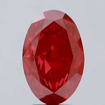 Dazzling 5.21 CT Oval Shape Fancy Vivid Red Color VS1 Clarity Lab grown Diamond For Gift Ring