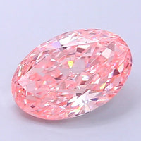 Fine Of 0.91 CT Oval Shape Fancy Vivid Pink Color VS1 Clarity Moissanite Diamond For Custom Luxury