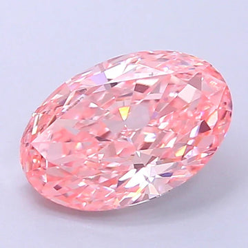 Fine Of 0.91 CT Oval Shape Fancy Vivid Pink Color VS1 Clarity Moissanite Diamond For Custom Luxury