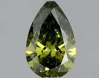Engagement 0.52 CT Pear Shape Fancy Vivid Green Color VVS1 Clarity Lab Grown Diamond For Found Time