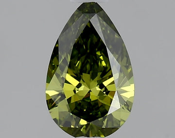 Engagement 0.52 CT Pear Shape Fancy Vivid Green Color VVS1 Clarity Lab Grown Diamond For Found Time