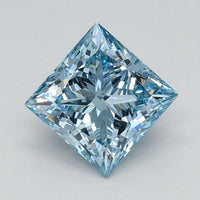 Hot Spelling 0.71 CT Princess Shape Fancy Intense Blue Color VS2 Clarity Lab Grown Diamond For Still Nights