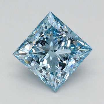 Hot Spelling 0.71 CT Princess Shape Fancy Intense Blue Color VS2 Clarity Lab Grown Diamond For Still Nights