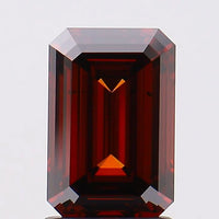 Great Of 1.62 CT Emerald Shape Fancy Deep Orange Color VS2 Clarity Moissanite Diamond For New Song
