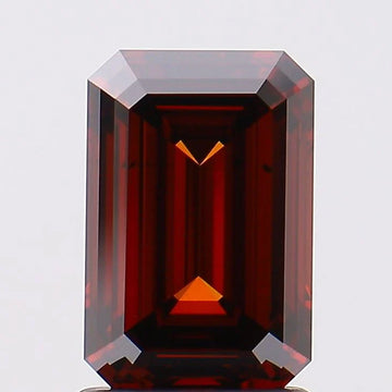 Great Of 1.62 CT Emerald Shape Fancy Deep Orange Color VS2 Clarity Moissanite Diamond For New Song