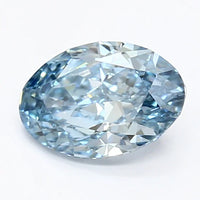 Latest Of 0.93 CT Oval Shape Fancy Vivid Blue Color VS2 Clarity Moissanite Diamond For Slow Fire