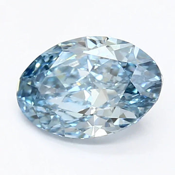 Latest Of 0.93 CT Oval Shape Fancy Vivid Blue Color VS2 Clarity Moissanite Diamond For Slow Fire