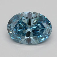 Luxury Of 0.89 CT Oval Shape Fancy Vivid Blue Color VS1 Clarity Lab Grown Diamond For Cocktail Shine