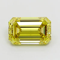 Beauty Of Of 2.81 CT Emerald Shape Fancy Intense Yellow Color VS2 Clarity Moissanite Diamond For Calm Steps