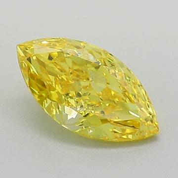 Fine Of 0.81 CT Marquise Shape Fancy Vivid Yellow Color VS1 Clarity Lab Grown Diamond For First Rain