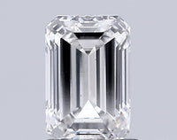 Sustainable 1.51 CT Emerald Shape G Color VS2 Clarity Lab grown Diamond For Surprise Ring