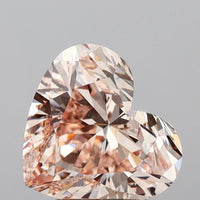 Fine 2.12 CT Heart Shape Fancy Light Brownish Pink Color VVS2 Clarity Moissanite Diamond For Wedding Ring