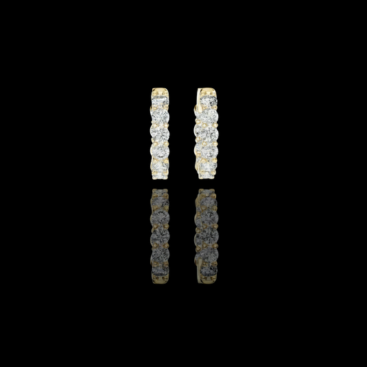 1.60 TCW Royal Elegance Round Cut Moissanite Diamond Exquisite Statement Earrings
