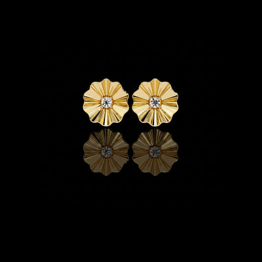 0.06 TCW Minimalist Round Moissanite Diamond Studs Earring Perfect Gift for Her