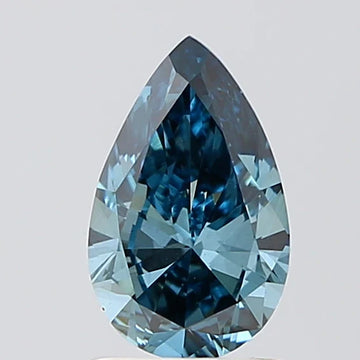 Luxurious 1.09 CT Pear Shape Fancy Deep Greenish Blue Color VS1 Clarity Moissanite Diamond For Her Trace