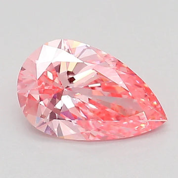 Luxury 0.92 CT Pear Shape Fancy Vivid Pink Color VS2 Clarity Moissanite Diamond For This Still