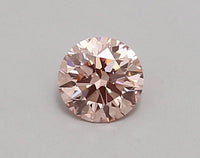 Dazzling 0.41 CT Round Shape Fancy Vivid Pink Color VVS1 Clarity Lab Grown Diamond For Sweet Light