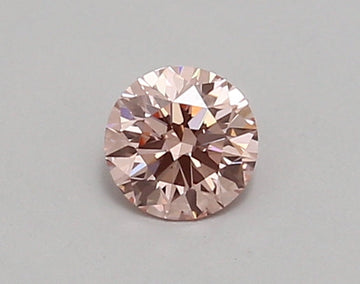 Dazzling 0.41 CT Round Shape Fancy Vivid Pink Color VVS1 Clarity Lab Grown Diamond For Sweet Light