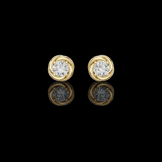 0.48 TCW Luxury Round Cut Lab Grown Diamond Stud Earrings in Elegant Everyday Sparkle
