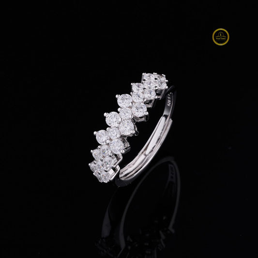 Stunning Sterling Silver Bridal Moissanite Diamond Ring Durable & Hypoallergenic Wedding Band