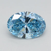 Elegant Of 0.74 CT Oval Shape Fancy Vivid Blue Color VS1 Clarity Lab Grown Diamond For Gift