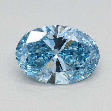 Elegant Of 0.74 CT Oval Shape Fancy Vivid Blue Color VS1 Clarity Lab Grown Diamond For Gift