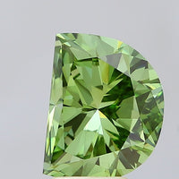 Fine 4.29 CT Antique Shape Fancy Vivid Green Color VS1 Clarity Moissanite Diamond For Anniversary Ring