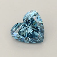 Beautiful Of 0.77 CT Heart Shape Fancy Vivid Blue Color VS1 Clarity Moissanite Diamond For Her