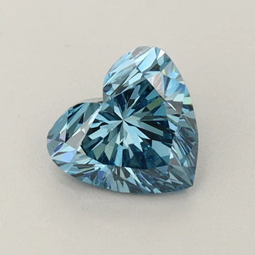 Beautiful Of 0.77 CT Heart Shape Fancy Vivid Blue Color VS1 Clarity Moissanite Diamond For Her