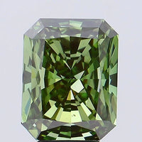 Stunning Of 4.23 CT Emerald Shape Fancy Vivid Green Color VS2 Clarity Moissanite Diamond For No Rush