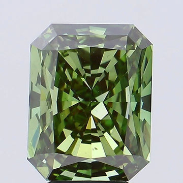 Stunning Of 4.23 CT Emerald Shape Fancy Vivid Green Color VS2 Clarity Moissanite Diamond For No Rush