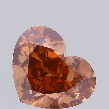 Timeless 2.57 CT Heart Shape Fancy Orangy Brown Color VS1 Clarity Moissanite Diamond For Birthday Ring