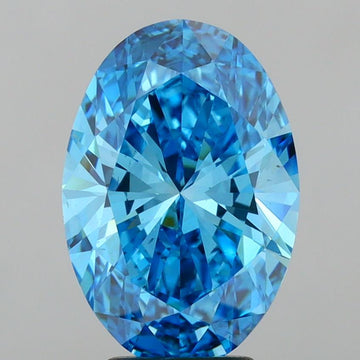 Stylish Of 4.00 CT Oval Shape Fancy Vivid Blue Color VS2 Clarity Lab Grown Diamond For Her Words
