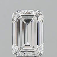 Brilliant Of 3.02 CT Emerald Shape D Color VS1 Clarity Moissanite Diamond For Custom Design
