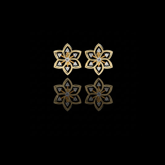 0.10 TCW Tiny Round Cut Lab grown Diamond Earrings for Women Sleek & Lightweight for Pierced Ears