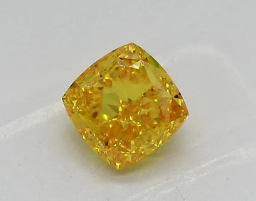 Classic 0.96 CT Cushion Shape Fancy Vivid Yellow Color VVS1 Clarity Moissanite Diamond For That Look