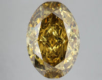 Excellent 4.52 CT Oval Shape Fancy Vivid Brownish Yellow Color VS1 Clarity Moissanite Diamond For Cocktail Ring