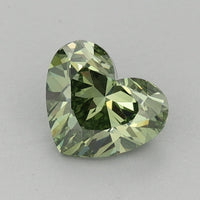 Experience Luxury Of 0.80 CT Heart Shape Fancy Vivid Green Color VS1 Clarity Lab Grown Diamond For Mine