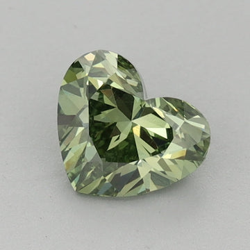 Experience Luxury Of 0.80 CT Heart Shape Fancy Vivid Green Color VS1 Clarity Lab Grown Diamond For Mine