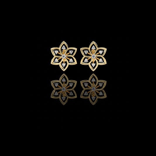 0.10 TCW Tiny Round Cut Lab grown Diamond Earrings for Women Sleek & Lightweight for Pierced Ears