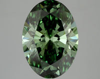 Sustainable Of 4.32 CT Oval Shape Fancy Vivid Green Color VS2 Clarity Moissanite Diamond For Long After