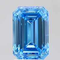 Ultimate Of 3.08 CT Emerald Shape Fancy Vivid Blue Color VS2 Clarity Lab Grown Diamond For Soft Glow