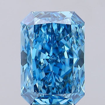 Timeless Of 4.00 CT Emerald Shape Fancy Vivid Blue Color VS2 Clarity Lab Grown Diamond For Held Breath