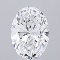 Trendy 3.03 CT Oval Shape D Color VS1 Clarity Lab Grown Diamond For Special Occasion Ring