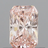 Stylish 0.52 CT Radiant Shape Fancy Vivid Pink Color VVS1 Clarity Lab Grown Diamond For Dear Time